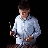 Vista 4 de Shappy Bell Mallets Glockenspiel Sticks, Baquetas de Goma para Xilófono de Percusión con Mango de Madera, 15 Pulgadas de Largo (Negro)