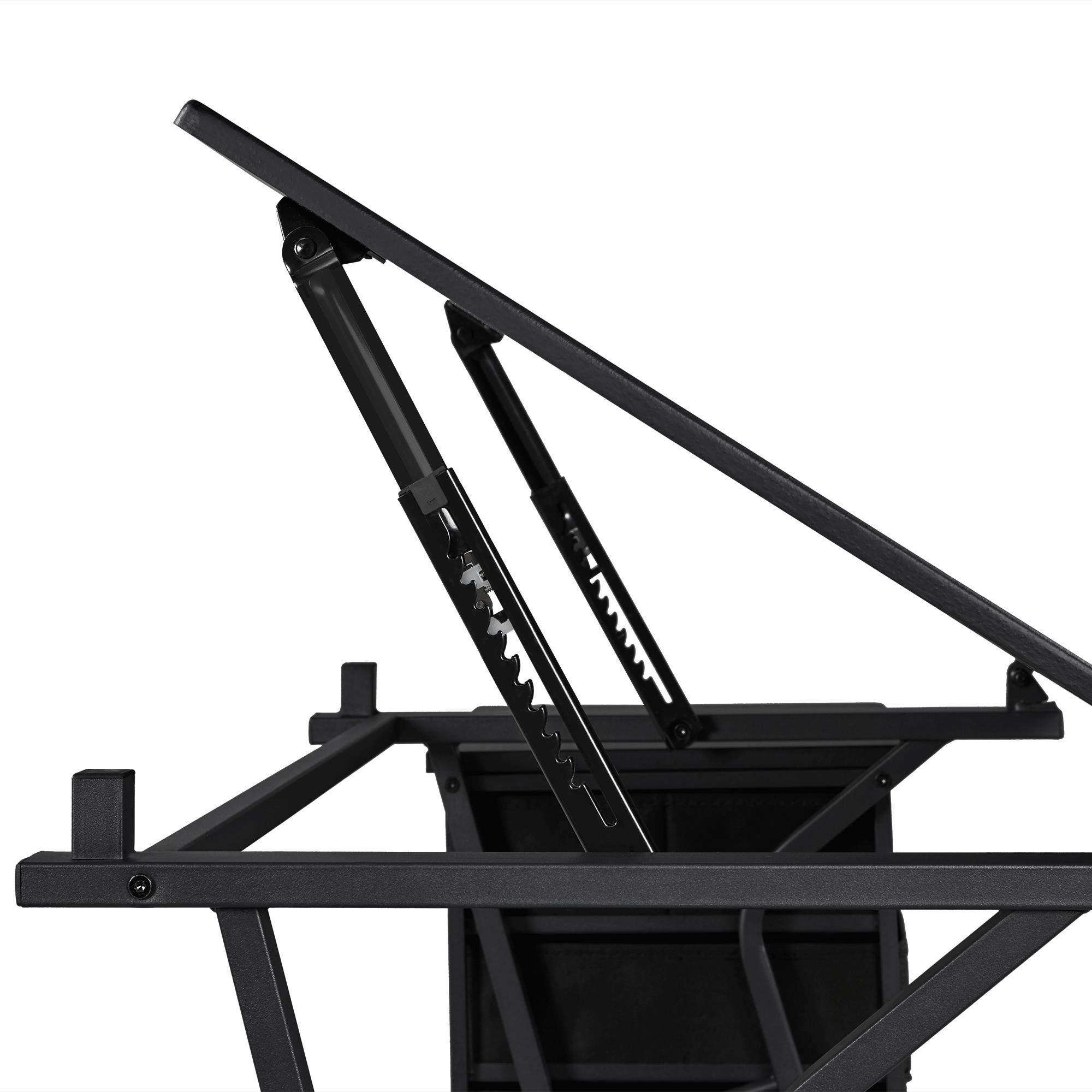 Yaheetech Set Tavolo da Disegno Inclinabile con Sgabello con 3 Cassetti Vassoio Toggle Scrivania per Disegnatore Architetto Pittore Ingegnere Nero