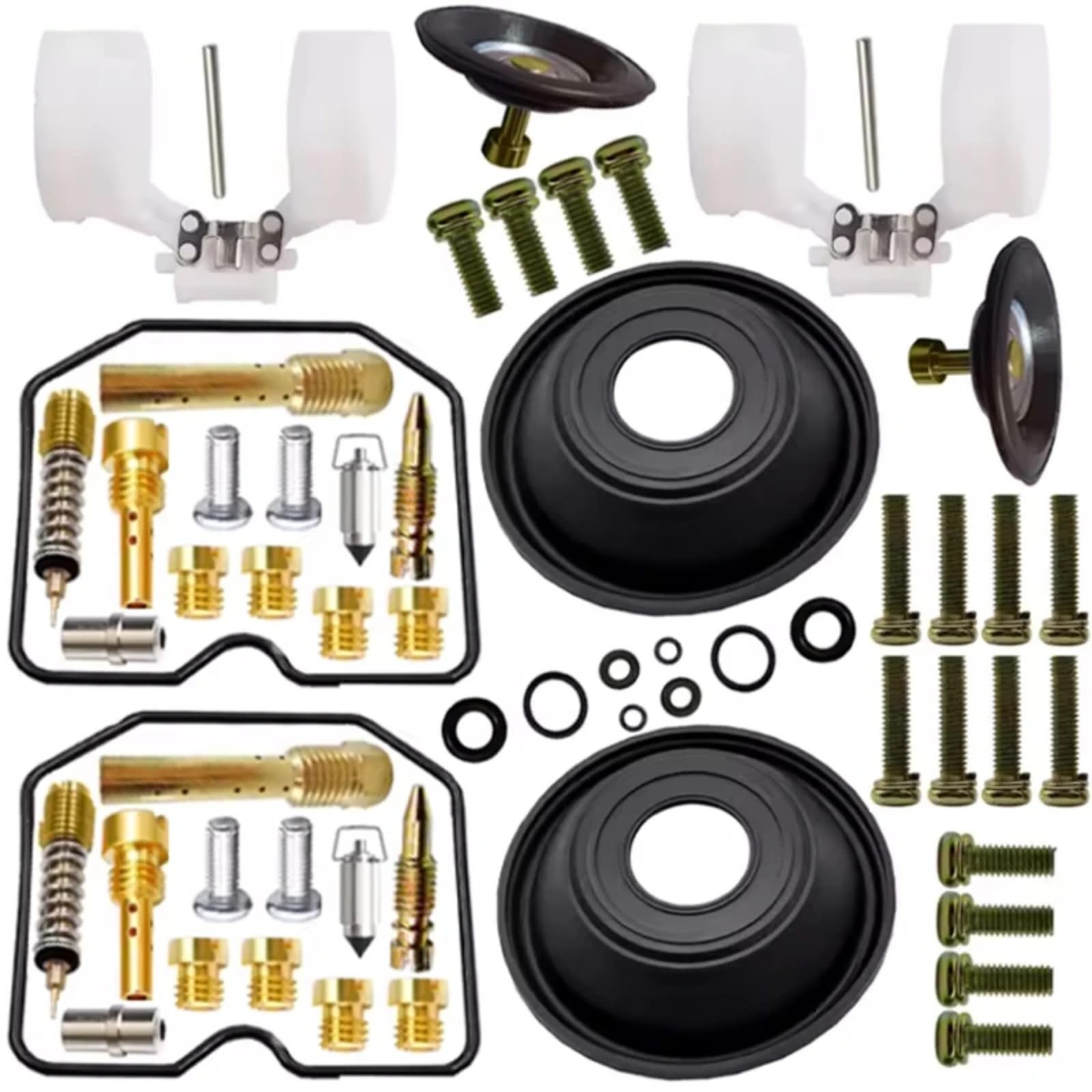 Kit Membrana Carburatore Moto Kit Di Riparazione Carburatore Pistone Galleggiante Compatibile Con Per KLE400 KLE500 1991-2007 Kit Di Ricostruzione Carburatore