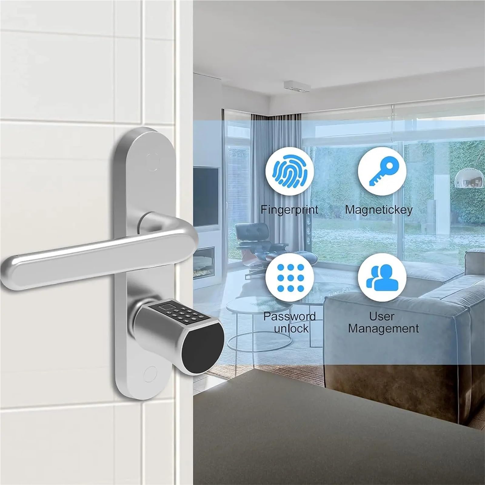 Serratura for impronta digitale di sicurezza elettronica for con codice Controllo APP Smart Life Anti-trapano Anti-Pick(A40 B40)