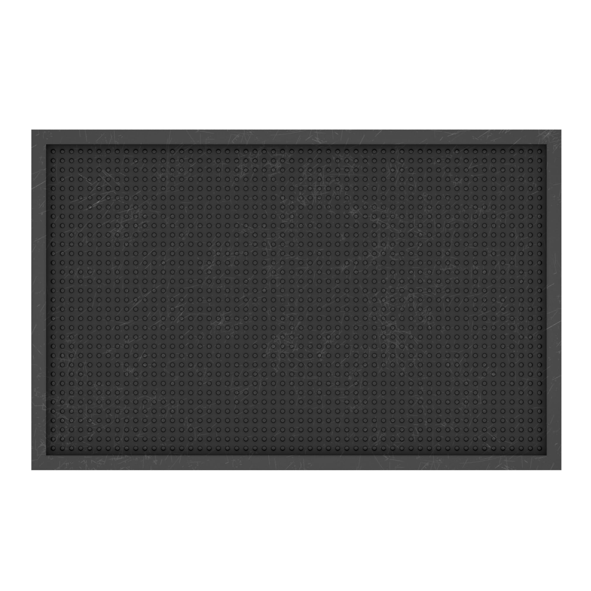 Ottomanson Indoor/Outdoor Boot Tray Non-Slip Doormat Modern Entryway Mat for Entryway Patio Backyard Garage, 17.5" x 27", Black