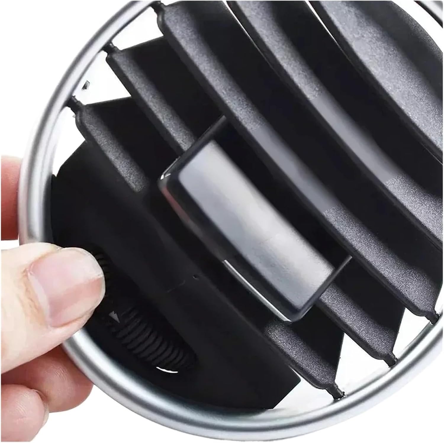 Car Central Dashboard Vent Grille Panel Cover Fit for Benz Air Conditioning Outlet Grille Accessories(Black Middle)