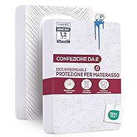 Utopia Bedding Coprimaterasso Matrimoniale Impermeabile 140 x 200 x 30 cm (Confezione da 2)