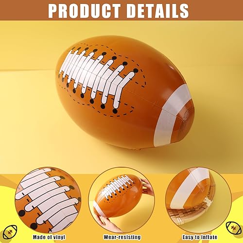 Miniatura 3 de Shindel 6 balones inflables grandes, pelotas inflables de playa, pelotas grandes para fiesta de fútbol, día de partido, deporte, fiesta en la playa