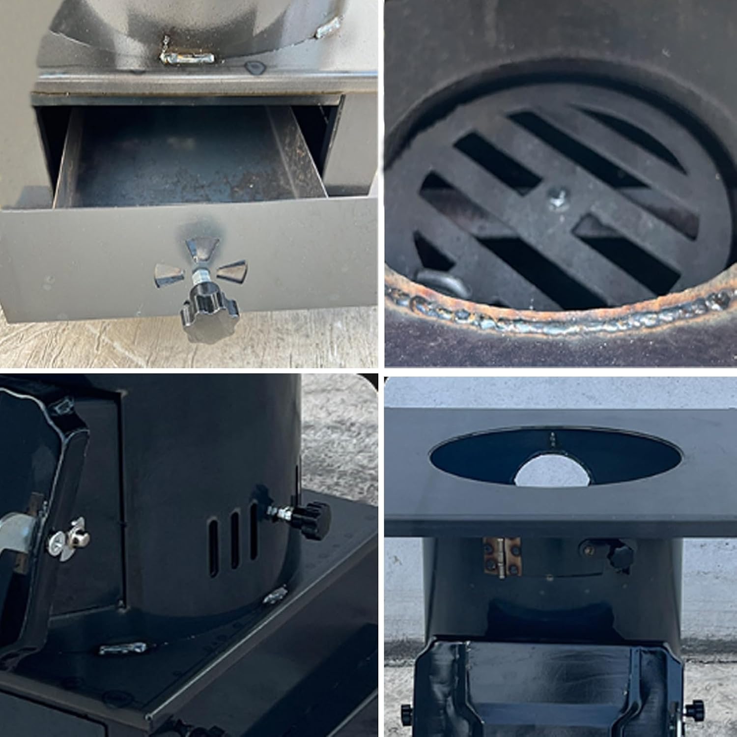 Cast Iron Gasification Stove Heavy-Duty Home Heating Stove High Thermal Efficiency, Replaceable Grate, Large Fuel Door & Ashs Drawer For Rural Homes Indoor(50 * 46 * 59cm)