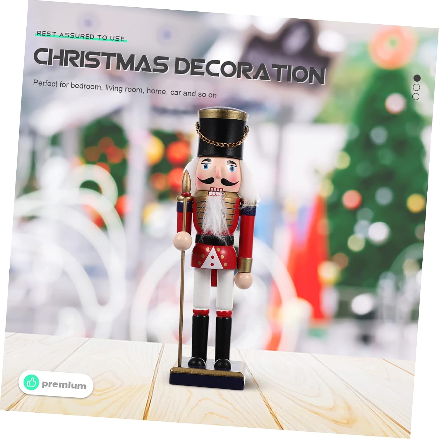 Nutcracker Ornament Christmas Tree Ornaments Home Accessories Girls' Clothing Sets Wooden Nutcracker Ornaments Wood Nutcrackers for Xmas Holiday Wooden Nutcracker Garden Decor