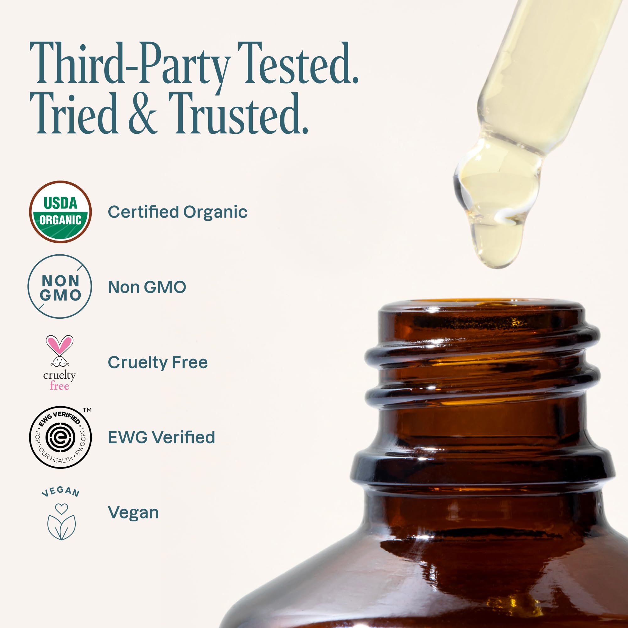 Cliganic Organic Pure Vitamin E Oil for Skin, Hair, Face & Nails