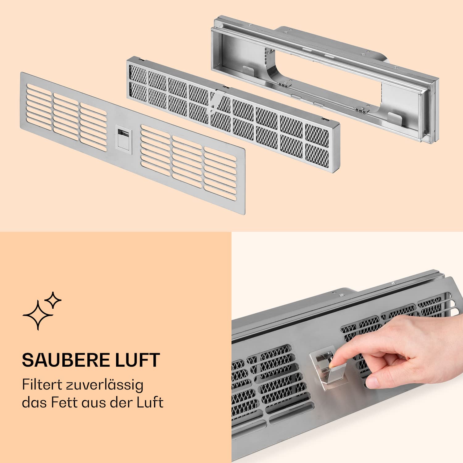 Klarstein Dunstabzugshaube Filter, Metall-Filter für Dunstabzugshaube, Aluminium-Fettfilter für Leicht Wechselbarer Metallfilter Dunstabzug, Ersatzfilter Spülmaschinengeeignet