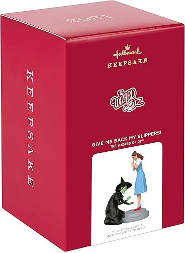 Vista 15 de Hallmark Keepsake Adorno de Navidad 2021, zapatillas de rubí del mago de Oz El mago de Oz Ruby Slippers