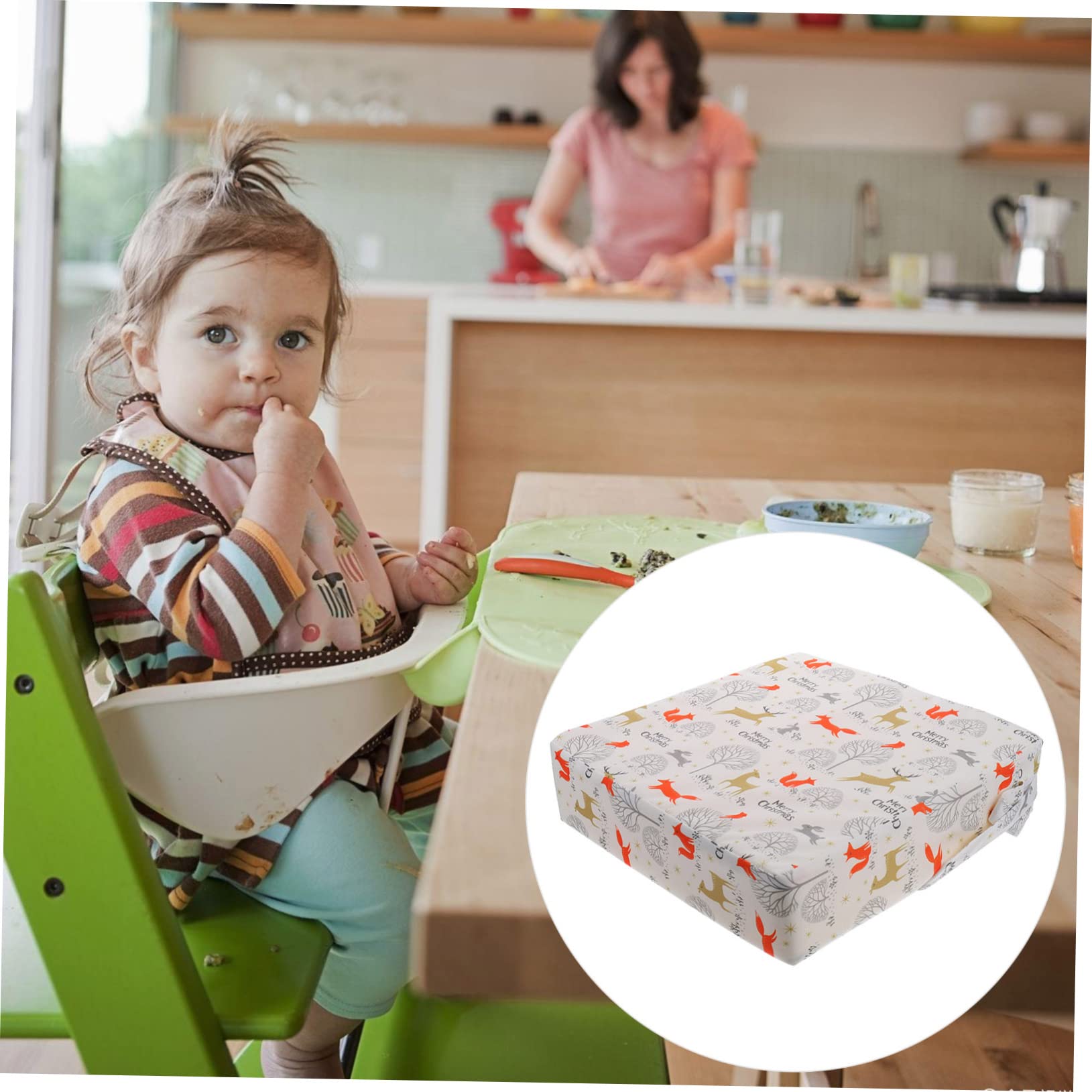 TOYANDONA Cojín Elevador Para Silla De Comedor Colchón Creciente Cojín Del Asiento Elevador Para Niños Refuerzo Para Niños Material De Poliéster Impermeable. Mantel Alumno Silla Del Comedor