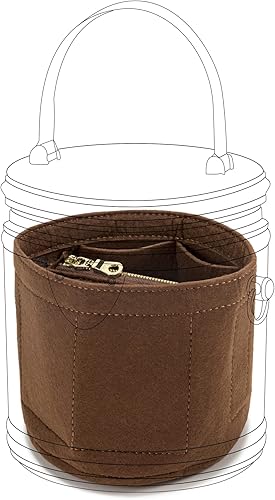 Organizador de fieltro para bolsos, organizador de bolsa con múltiples bolsillos, organizador de bolsas para bolsa LV Cannes (fieltro marrón)