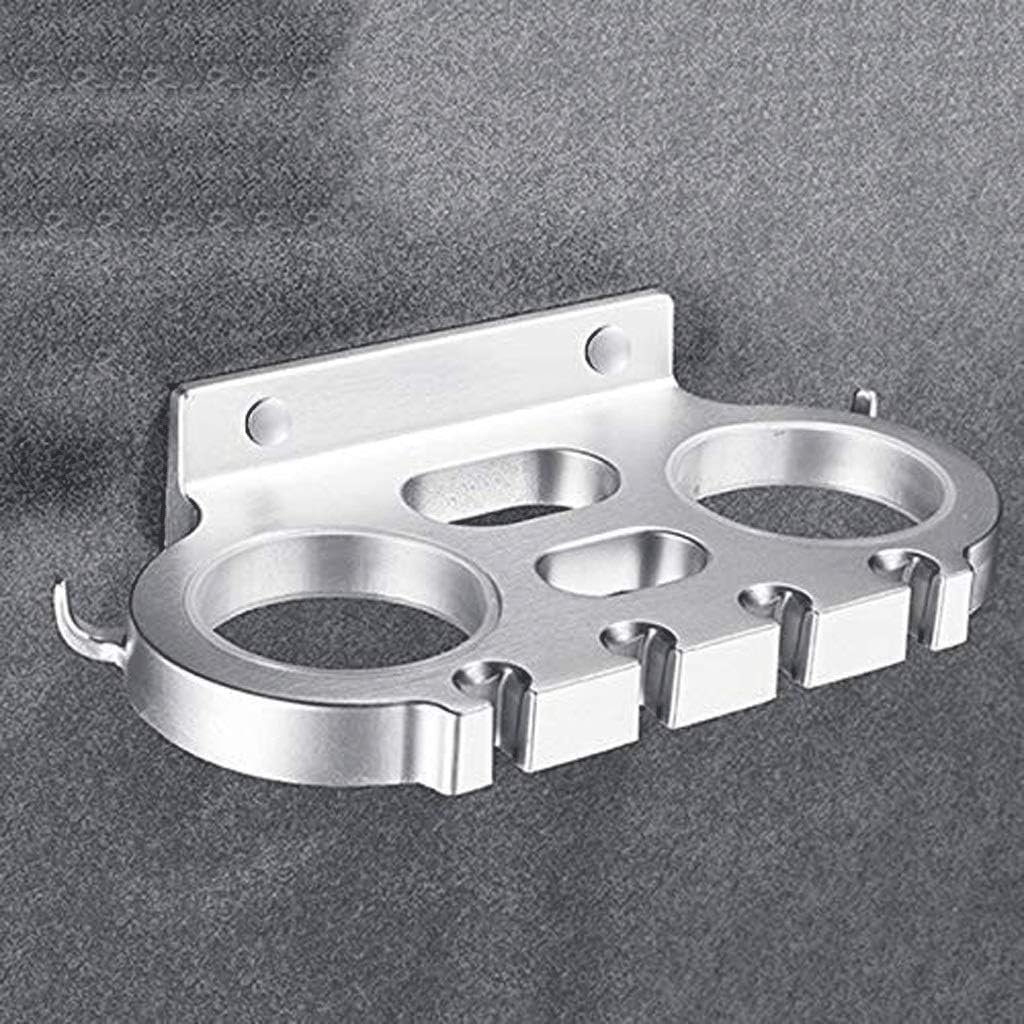 Bathroom Holder Organizer Shelf Rack Stand Wall Mounted Hanging with Space Aluminum (with Toothbrush Holder)