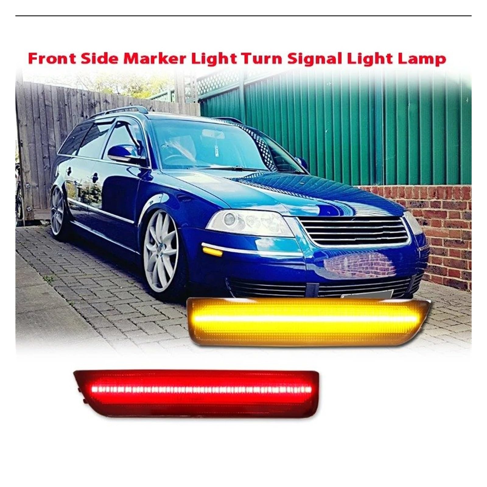 Lampada Specchietto Retrovisore Per Vw Per Passat B5.5 2001 2002 2003 2004 2005 Paraurti Anteriore Angolo Auto T10 Luce Posizione Laterale Ambra Indicatori Direzione/Luci Guida Auto Segnale Lampada(4p