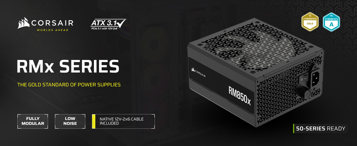 豪華おまけ付　Corsair RM850 RM850x SHIFT 80 PLUS Gold Fully Modular ATX Power Supply
