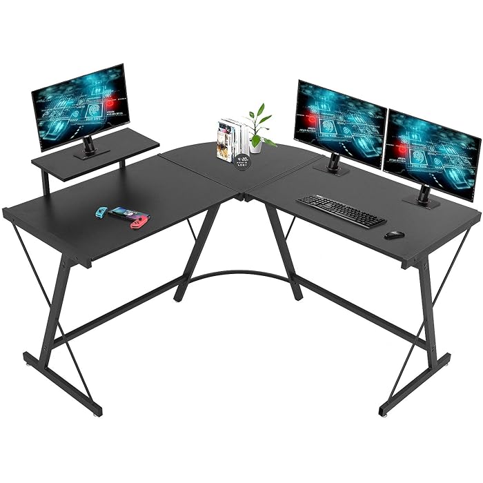 Buy Computer Gaming L Shaped Desk Home Office Corner Writing Study Keyboard Girl Kids Student PC