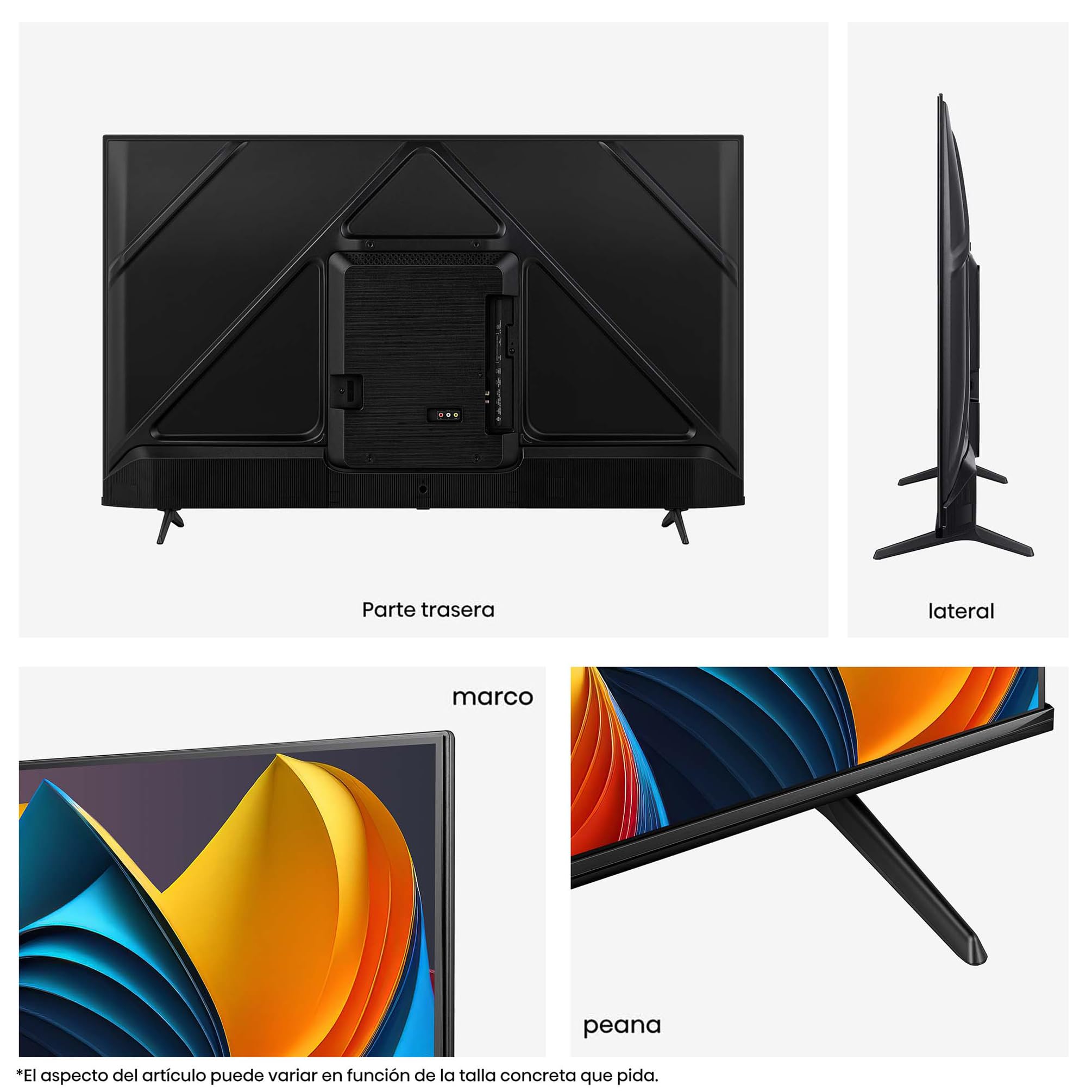 Hisense 43E7NQ - QLED Smart TV, 43 Pulgadas Televisor, Quantum Dot Colour, Dolby Vision, Dolby Atmos, Modo Juego Plus, 60Hz VRR 120 fps, Bluetooth&HDMI,Control por Voz televisor, VIDAA