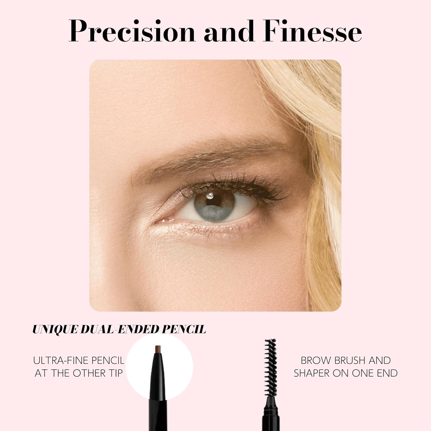 Younique Moodstruck Precision Brow Liner in Light Blonde | Long Lasting, Water Resistant Makeup for Fuller Eyebrows | Natural Blonde Eyebrow Pencil with Brush