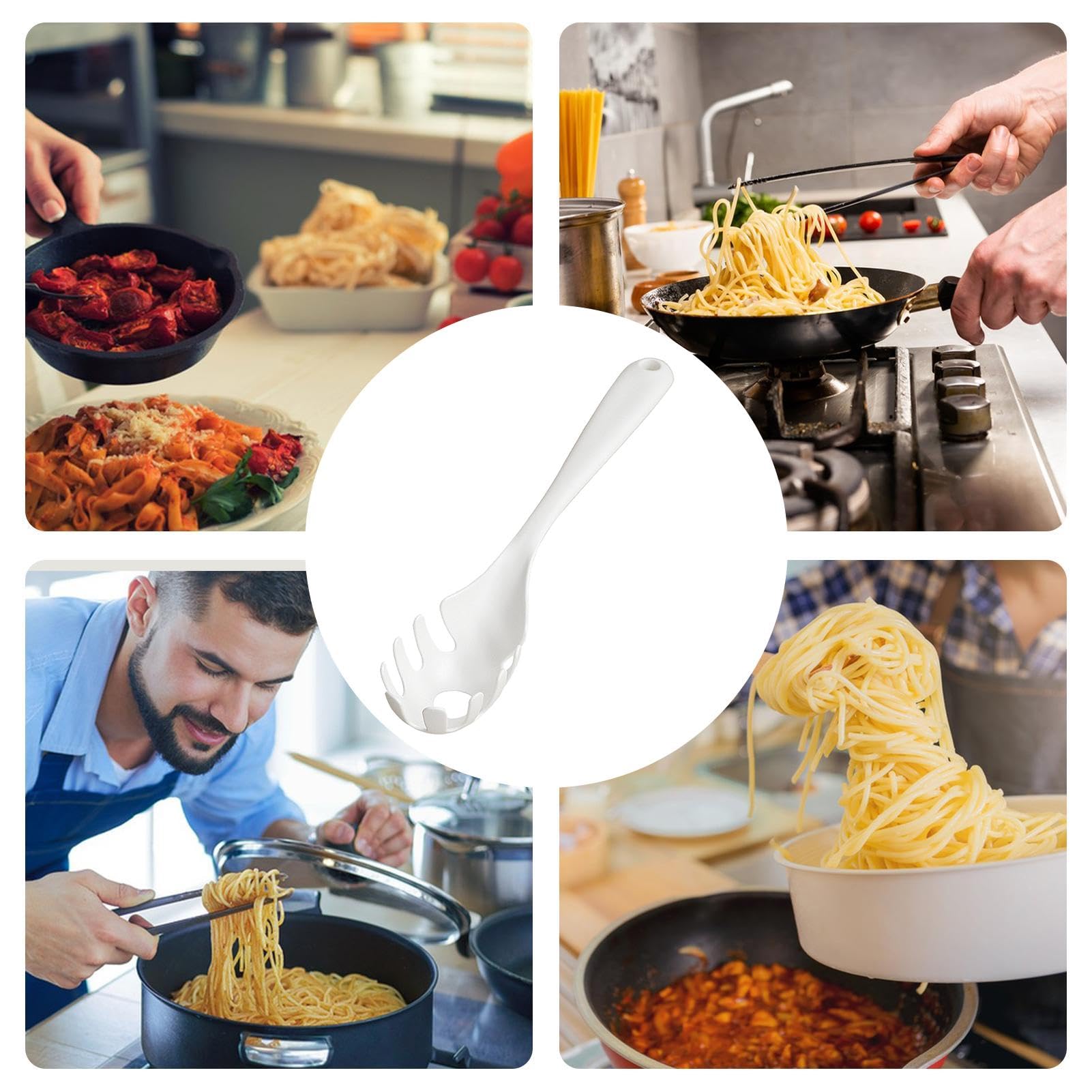 tenedor para pasta, cuchara para pasta | Cuchara para espaguetis con dientes mejorados, tenedor para fideos de cocina,Tenedor para pasta, cuchara para fideos, utensilios de cocina para espaguetis para