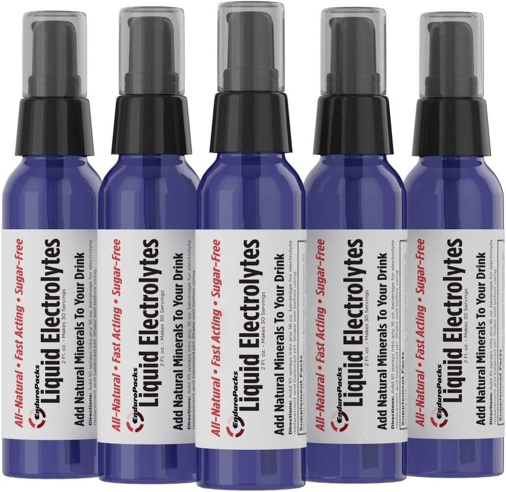All-Natural Liquid Electrolytes - Sugar-Free | No Additives | Zero Calories - 5 Pack (150 Servings)