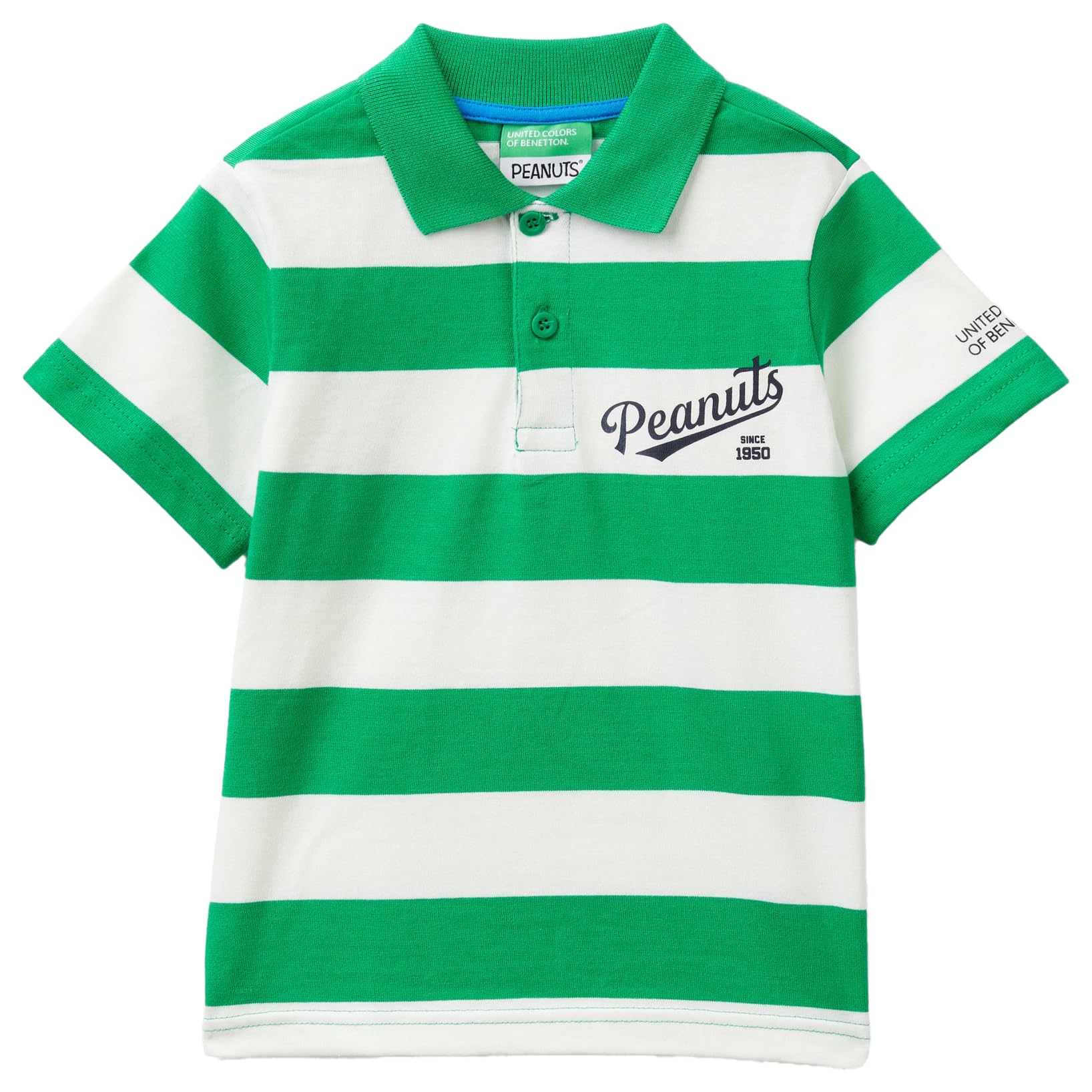 United Colors of Benetton Camiseta Polo M/M 34bsg300m Camisa, Verde, 2 años para Niños