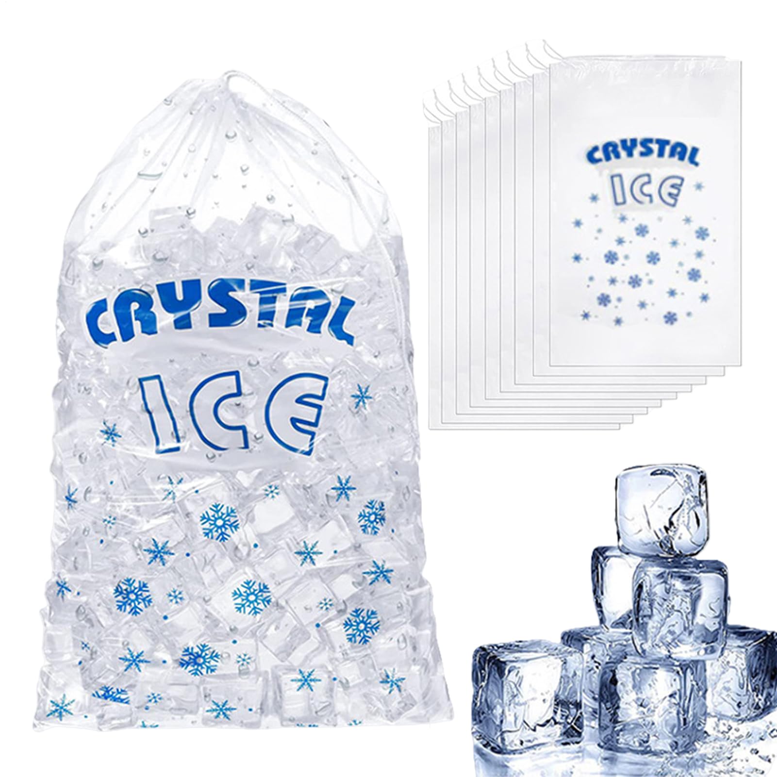 Borse Per La Conservazione Del Ghiaccio - 100 Pezzi Baglie Di Ghiaccio Pesante | Custode Del Congelatore Portali Di Deposito Con Corse Per La Consegna Alimentare Viaggi Da Spiaggia Per Picnics Drogher