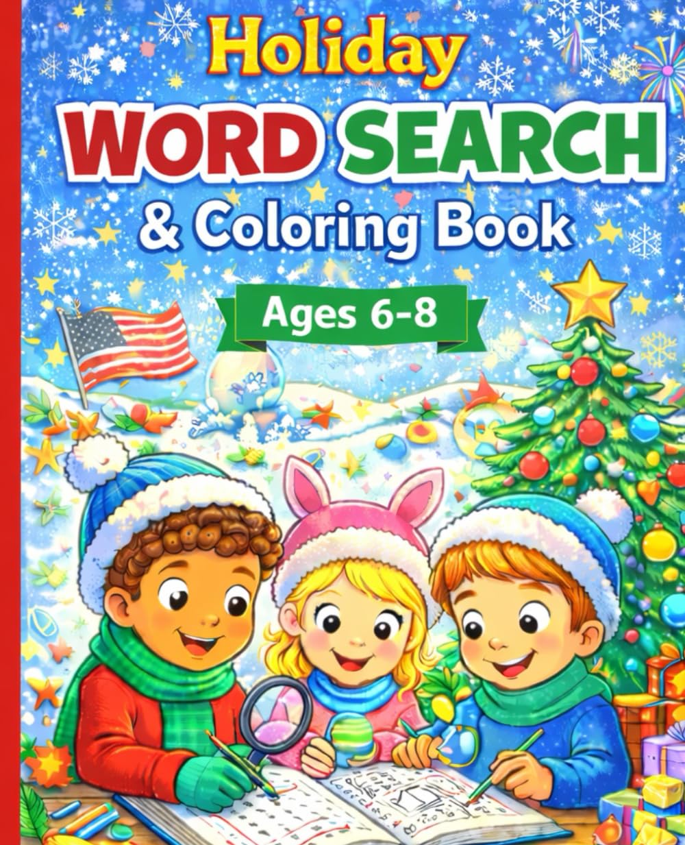 Holiday Word Search and Coloring Book: A Joyful Blend of Holiday Puzzles and Creative Coloring