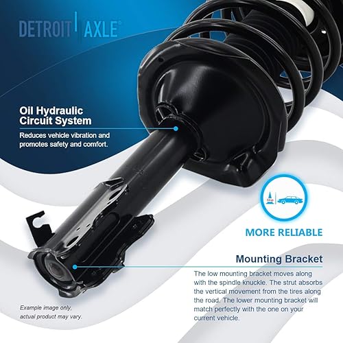 Miniatura 212 de Detroit Axle - Puntal delantero para Hyundai Sonata 2012-2014 2012-2015 Kia Optima, puntal lateral izquierdo con montaje de resorte helicoidal 2013