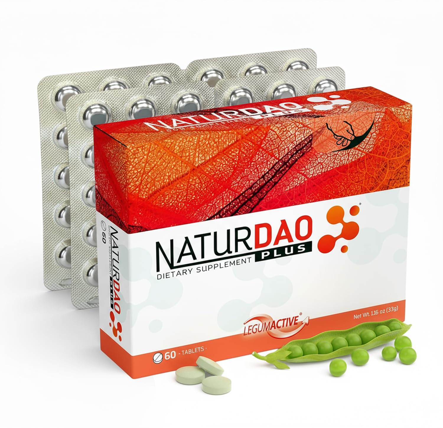 NATURDAO Plus – 1,000,000 HDU per dose - DAO Enzyme and Catalase Enzyme - 8 Cofactors and Adjuvants - Advanced Histamine Blocking Formula - Food Intolerance - 60 Extended Release Tablets