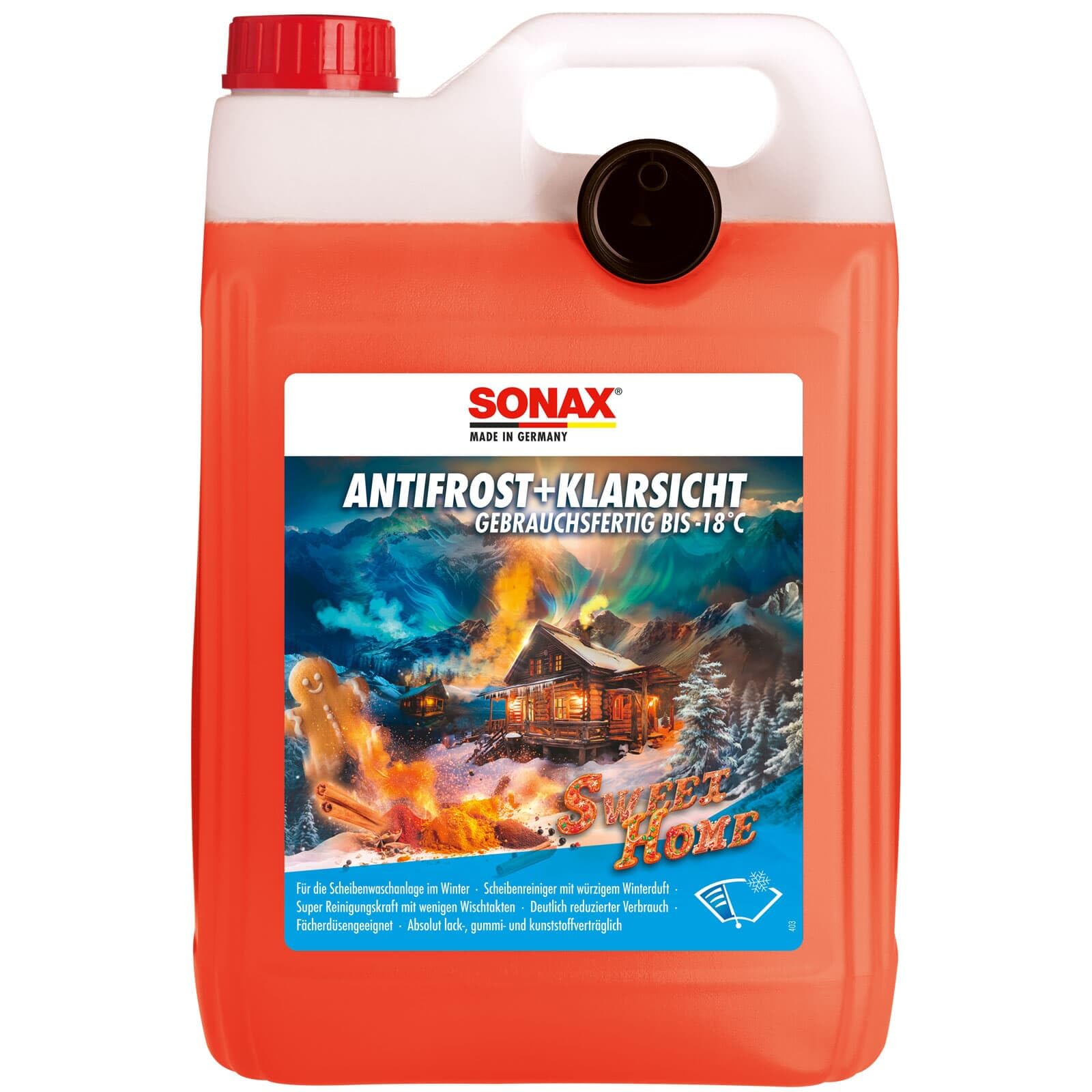 Sonax 4x Frostschutz, Scheibenreinigungsanlage (20 L) | 01365050 Gebrauchsfertig, Frostschutz, Scheibenreinigungsanlage