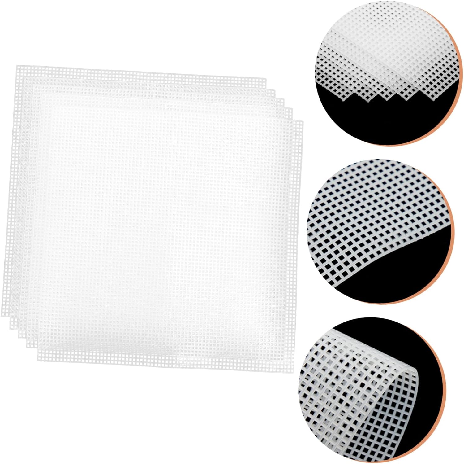Plastic Mesh Sheets Bag Making for Crochet Project 5pcs
