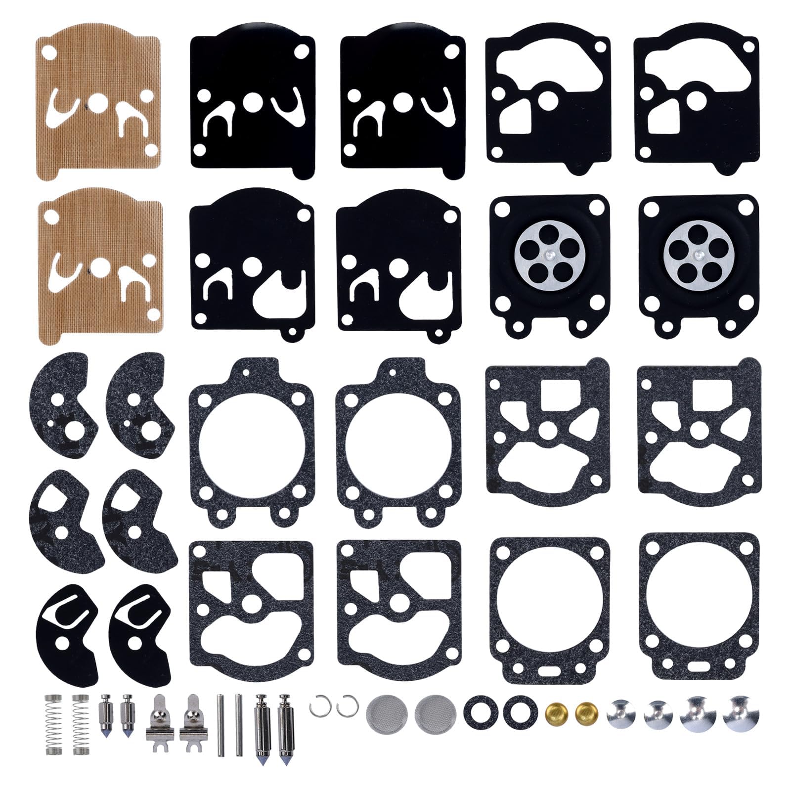 (Pack of 2) K10-WAT Carburetor Rebuild Kit for WA WT Series 2-Cycle Chainsaw Trimmer Leaf Blower Poulan Craftsman Weedeater Carburetor Diaphragm Gasket Kit