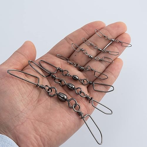 Miniatura 8 de Alwonder Paquete de 30 giros de doble presión, clips de liberación de línea de tablero de arrastre, broches de acero inoxidable de alta resistencia