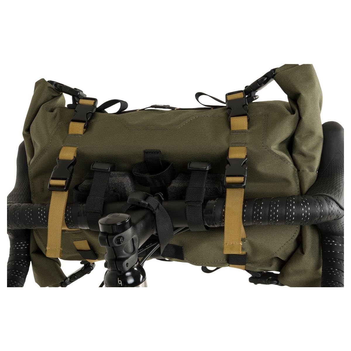 AGU Bikepacking torba na kierownicę rowerową, torba na rower 17L do mocowania do kierownicy, hydrofobowa, odblaskowa, łatwy montaż, 100% poliester z recyklingu - Army Green