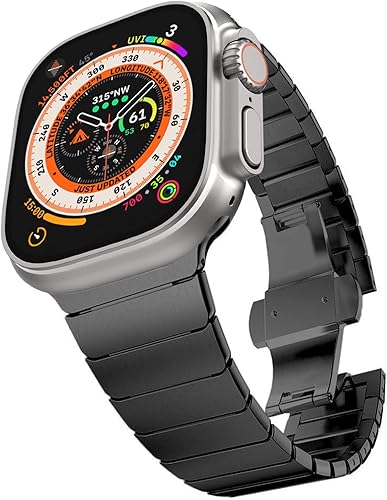 CHANCHY Correa de acero inoxidable para Apple Watch UltraUltra 2 Link de 1.929 in 1.732 in 1.772 in 1.654 in, correa de metal con cierre plegable disponible en Yaxa Peru