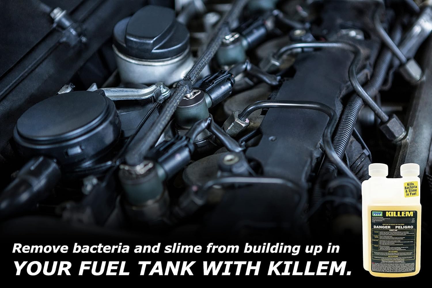 KILLEM - EPA Registered Fuel Oil Biocide for Bacteria Control, 16 oz (Pack of 2)