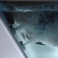 Vista 5 de Empava - Tina de hidromasaje rectangular de 1.50 m de acrílico para nicho con centro de drenaje - Tina de remojo con chorro y grifo en cascada