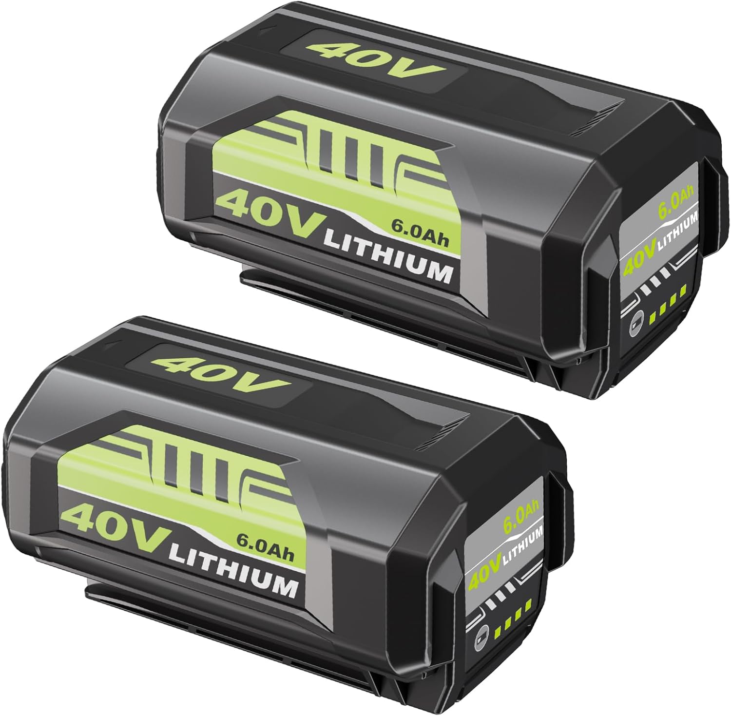 2Pack 6.0Ah Replacement for Ryobi 40V Battery Compatible with Ryobi 40 Volt Lithium ion Battery and Cordless Power Tools
