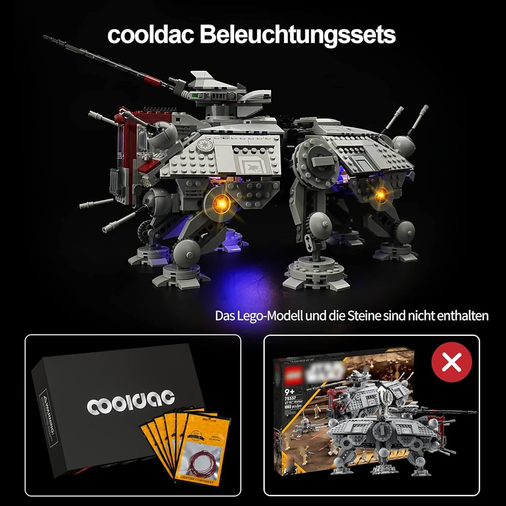 Mogu　ペンダントランプセット cooldac Zestaw oświetlenia LED do Lego 75337 Star Wars at-TE