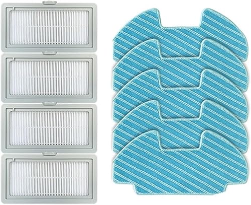 Piezas de repuesto para aspiradora, tiras de cepillo lateral de repuesto, filtro HEPA, trapos de trapeador. Compatible con Midea I5 I5c VCR07 VCR08