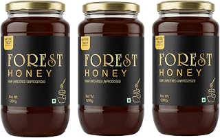 Nature Trust Raw Forest Honey,1200g Pack of 3, Wild, Unprocessed, Unheated, Non Pasteurized, Original Honey 100% Pure and Price In India