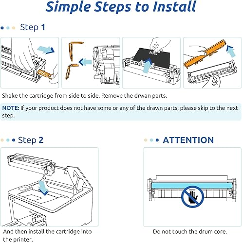Miniatura 5 de INK E-SALE Cartucho de tóner de repuesto compatible para Brother TN336 TN315 TN310 TN331 (KCMY, 4 unidades), para uso con impresoras Brother