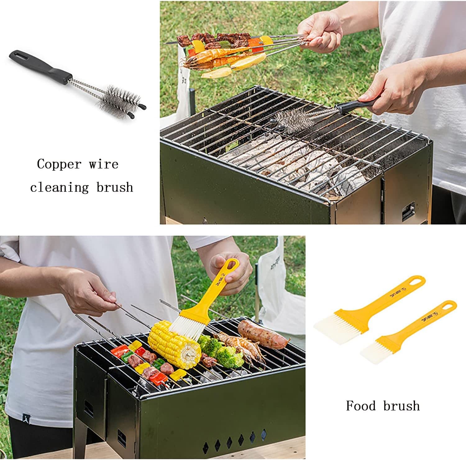 Parrilla De Carbón Portátil, Parrilla Portátil Plegable Para Barbacoa, Mini Parrilla De Maleta De Mesa Para Acampar Al Aire Libre, Terraza Y Picnic, Fiesta En La Playa