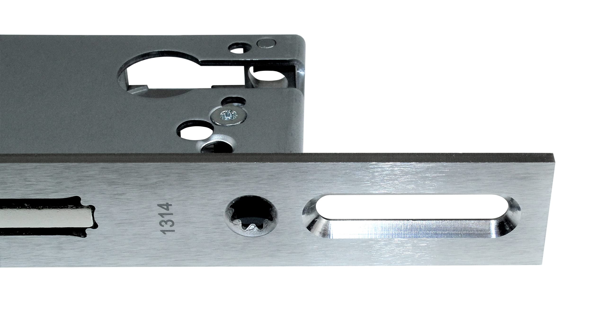 BKS Reparatur Rohrrahmenschloss | Rahmenschloß Dornmaß 25/30/35/40/45, Entfernung 92mm, Edelstahl Stulp: 24 x 270mm mit 35mm Langloch, DIN Links/Rechts (Umstellbar) (Dornmaß: 30mm)