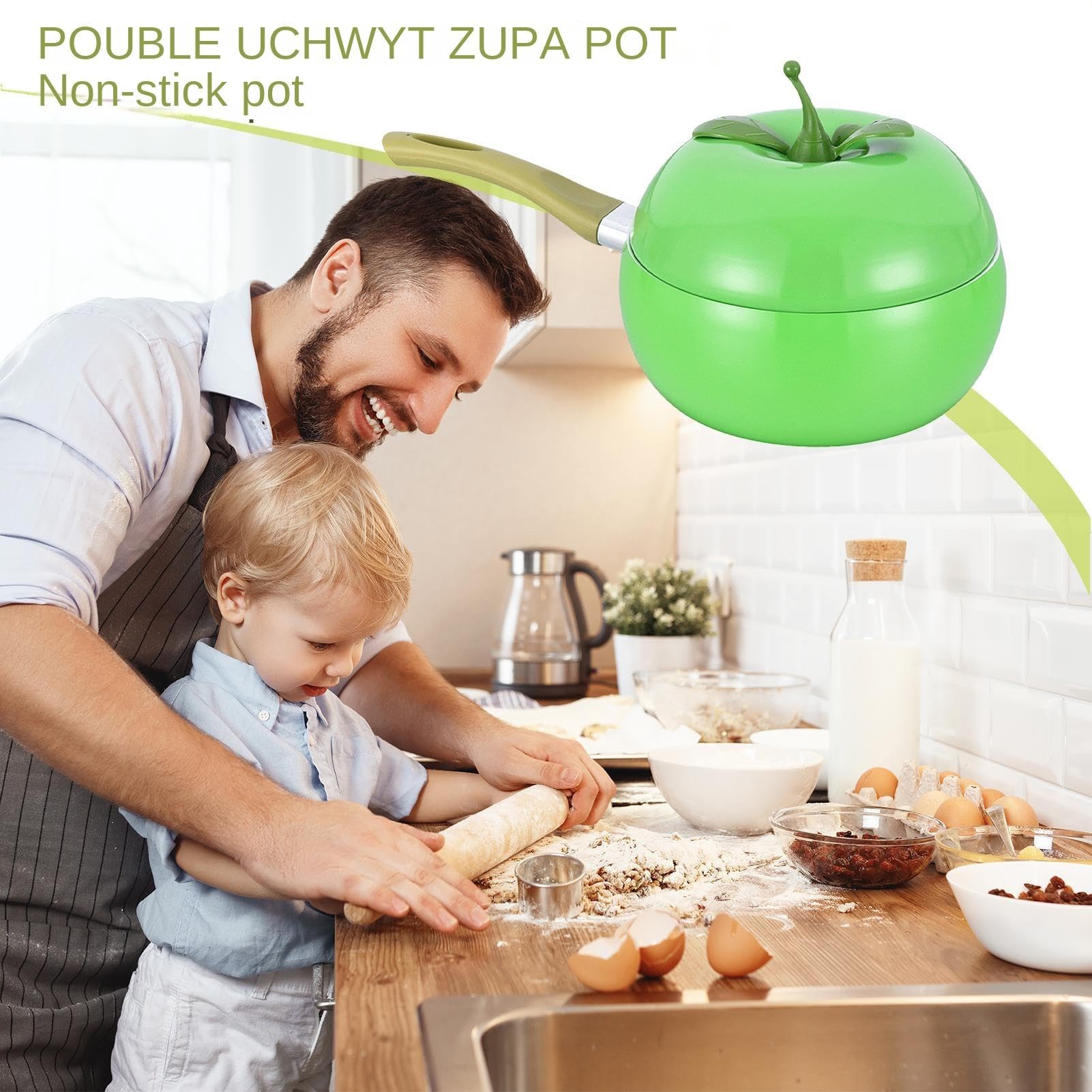 Garnek Do Gotowania Zup Z Pokrywką Nieprzywierająca Patelnia w Kształcie