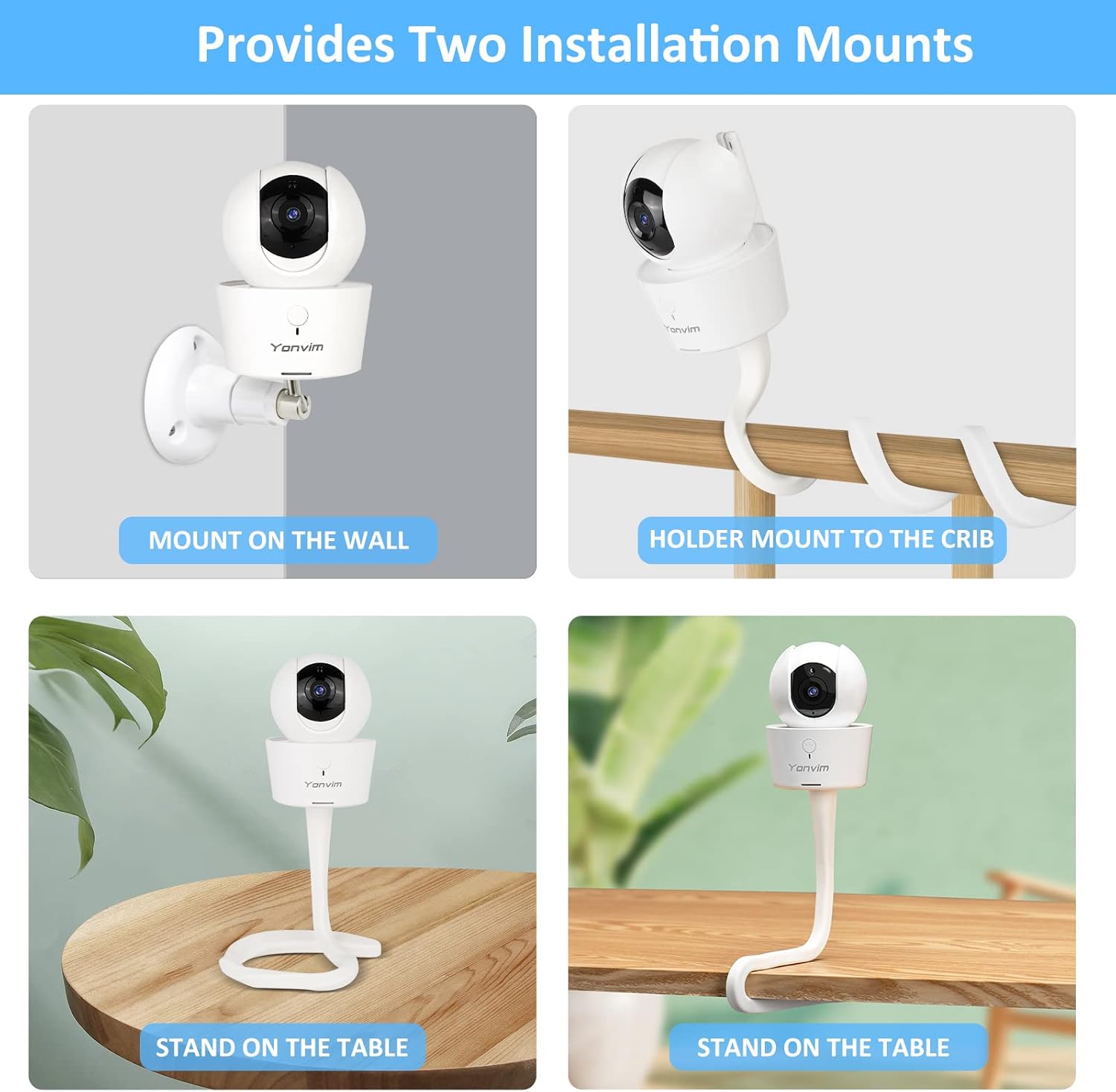 Yonvim Baby Monitor 5" 1080P HD Video Baby Monitor with Camera and Audio 5000mAh Battery Night Vision No WiFi 2-Way Talk 1000ft Long Range Remote Pan Tilt 4X Zoom with 2 Mounts : Baby