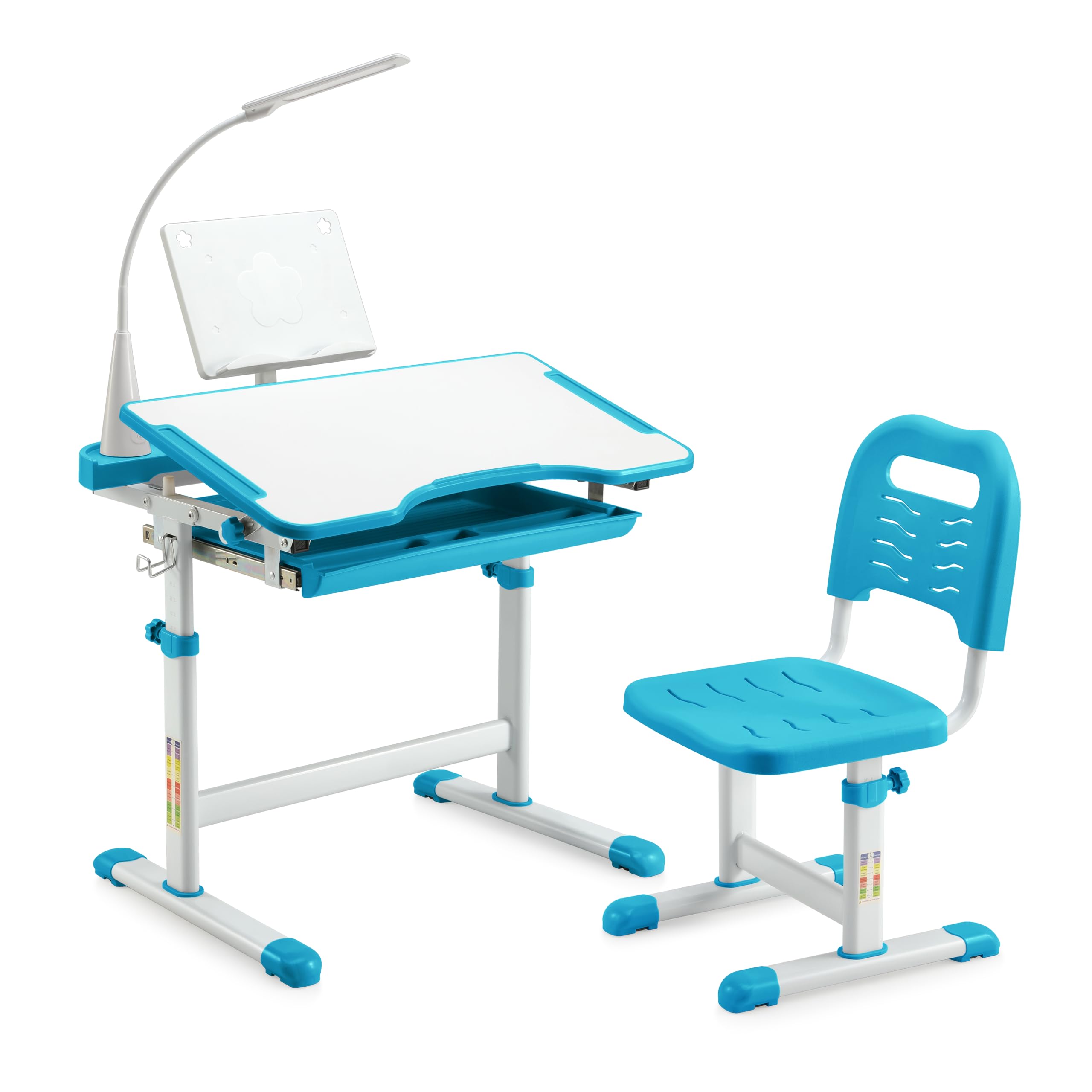 Photo 1 of ***STOCK PHOTO FOR REFERENCE ONLY***Diroan Kids Desk and Chair Set with LED Light, Height-Adjustable for Age 7+