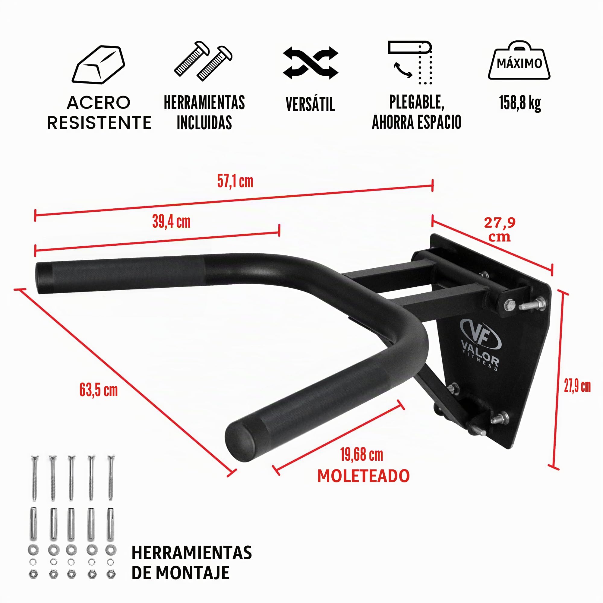 Valor Fitness Estación de inmersión de montaje en pared DP-2