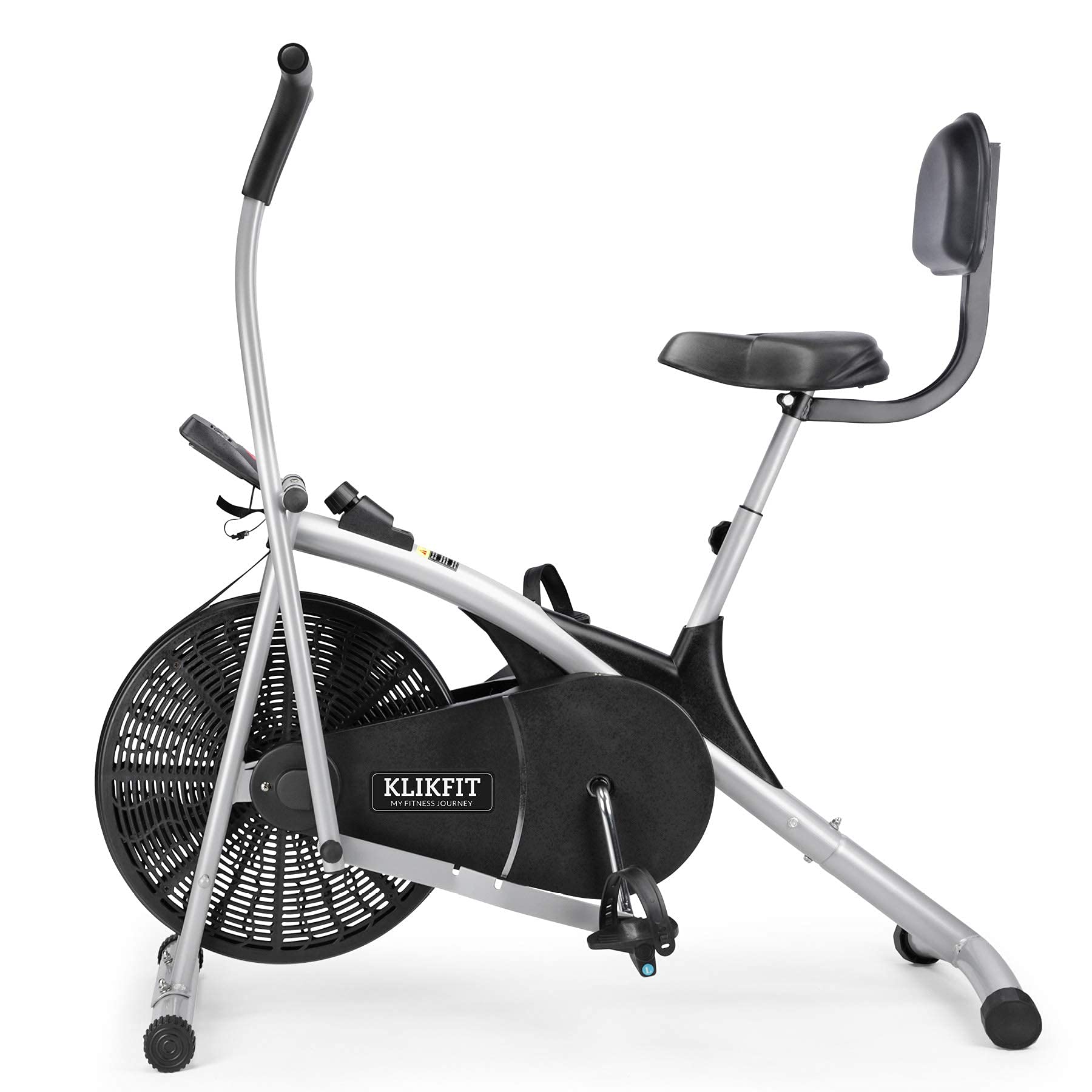 Klikfit 2CM Upright Air Bike Exercise Cycle with Dual Moving Arms for Home Gym Cardio Full Body Weight Loss Workout with Back Support - Free Installation Support Via Video & call (B09BW2KNKY) Amazon Price History, Amazon Price Tracker
