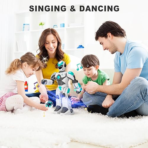 Miniatura 5 de Robot Grande con Control de Voz Remoto Juguetes Inteligentes Programables de Ciencia Popular con Detección de Gestos, Regalos para Niños