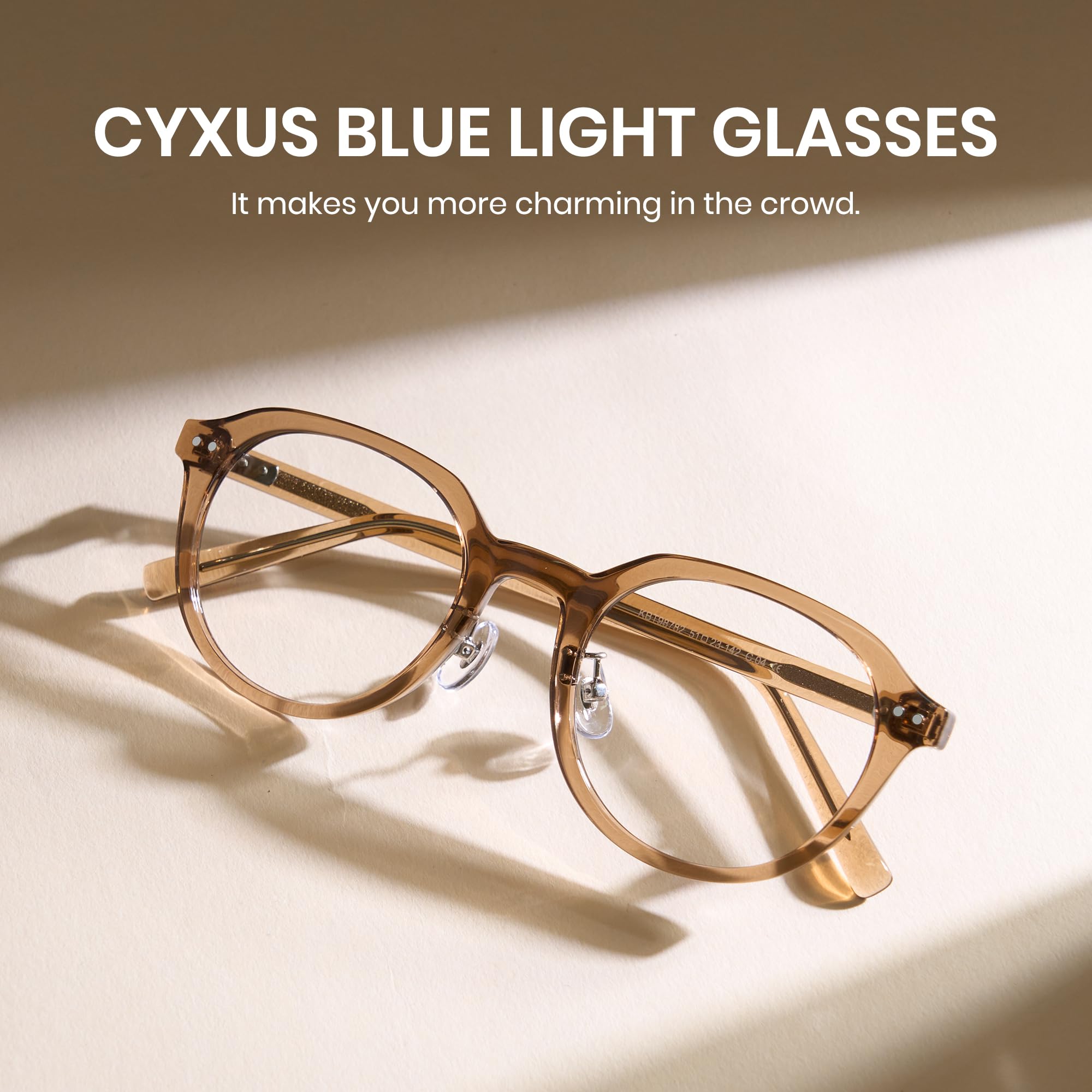 Cyxus Lunettes de soleil avec filtre de lumière bleue, sans ordonnance, pour hommes et femmes, lunettes de sécurité informatique, lunettes de jeu 8197
